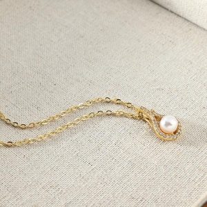 Necklaces | Alula Pearl Stone Drop Plated Pendant Necklace – Womens Necklaces Necklaces