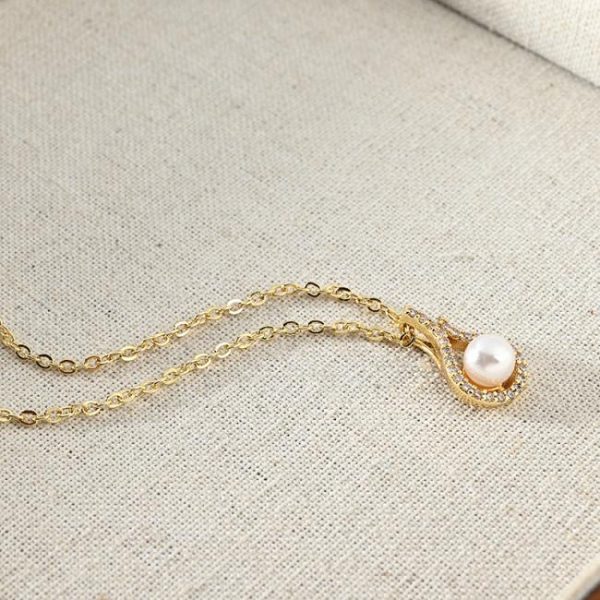 Necklaces | Alula Pearl Stone Drop Plated Pendant Necklace – Womens Necklaces Necklaces