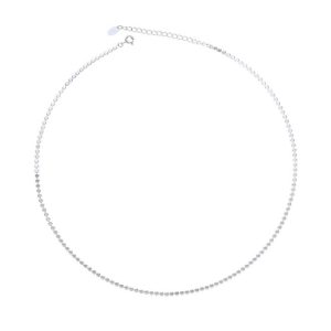 Necklaces | Awel Textured Oval Silver Plated Chain Necklace – Womens Necklaces Necklaces