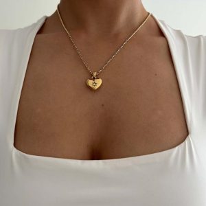 Necklaces | Coco Heart Plated Pendant Necklace – Womens Necklaces Necklaces