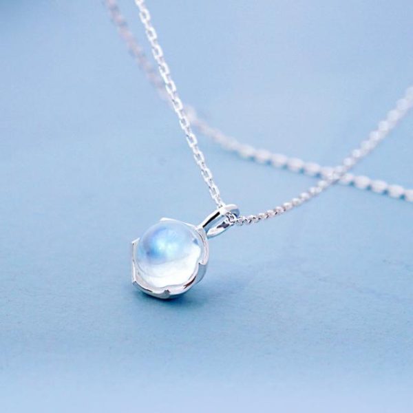 Necklaces | Dara Opalite Loop Drop Silver Pendant Necklace – Womens Necklaces Necklaces