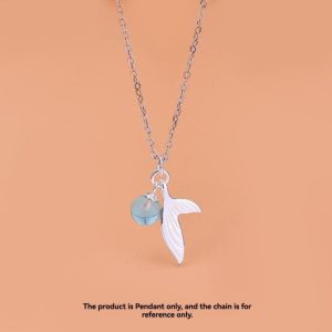 Necklaces | Dylin Fish Charm Opalite Silver Pendant Necklace – Womens Necklaces Necklaces