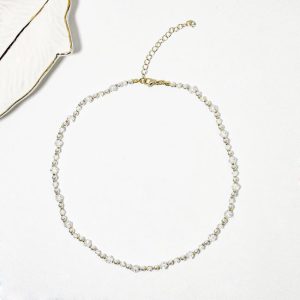 Necklaces | Gracie Faux Pearl & Stone Charm Short Necklace – Womens Necklaces Necklaces