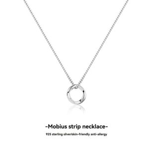 Necklaces | Havanna Engraved Loop Silver Pendant Necklace – Womens Necklaces Necklaces