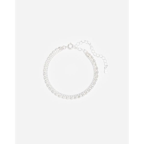 Necklaces | Mabel Round Links Silver Tone Layered Chain Necklace – Womens Necklaces Necklaces