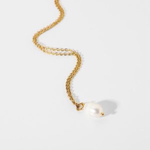 Necklaces | Marina Molten Freshwater Pearl Plated Pendant Necklace – Womens Necklaces Necklaces