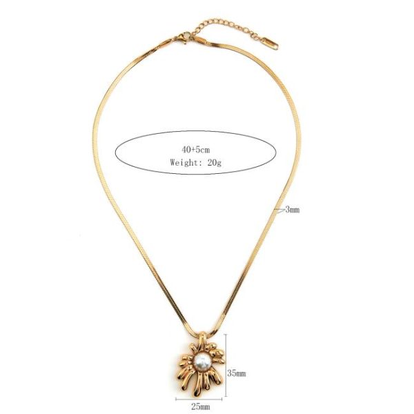 Necklaces | Melody Sunburst Faux Pearl Cord Tone Pendant Necklace – Womens Necklaces Necklaces