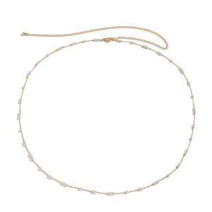 Necklaces | Mila Pearl Detail Plated Chain Necklace – Womens Necklaces Necklaces