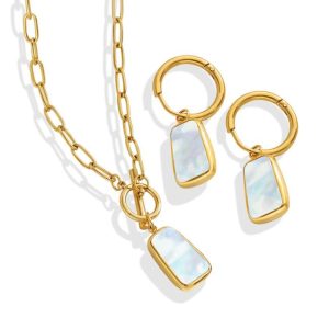 Necklaces | Ophelia Opalite Charm Plated Collar Necklace – Womens Necklaces Necklaces