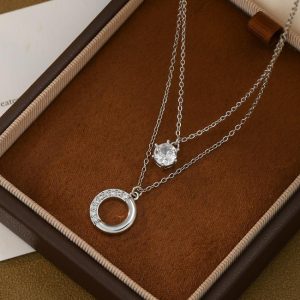 Necklaces | Savannah Shapes Silver Layered Pendant Necklace – Womens Necklaces Necklaces