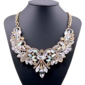 Necklaces | Tone Flower Statement Chain Necklace – Womens Necklaces Necklaces