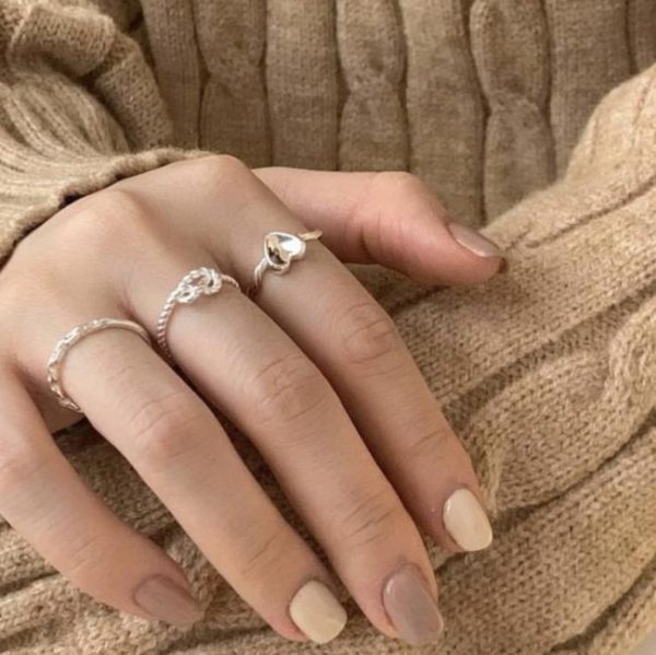 Rings | Becca Double Loop Silver Stacking Ring – Womens Rings Rings