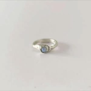 Rings | Mary Synthetic Opal & Pearl Molten Silver Statement Ring – Womens Rings Rings