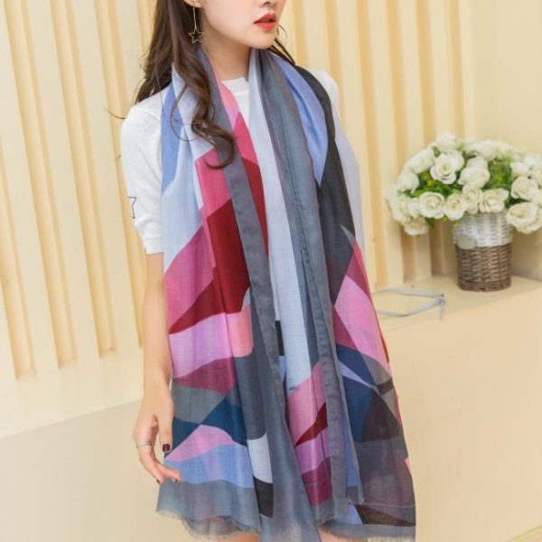 Scarves | Abstract Figures Lightweight Scarf – Womens Scarves Scarves