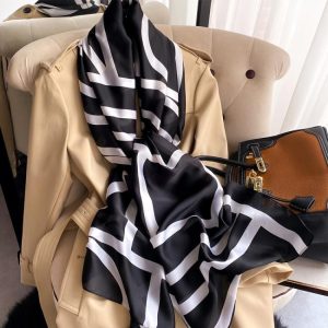 Scarves | Monochrome Wave Colour Pop Midweight Scarf – Womens Scarves Scarves