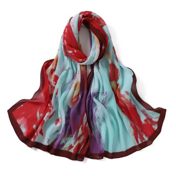 Scarves | Oversized Animal Pleated Lightweight Scarf – Womens Scarves Scarves