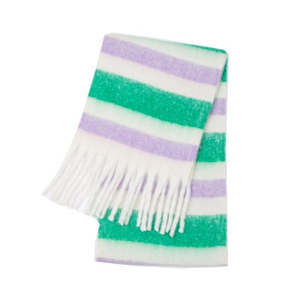 Scarves | Pastel Striped Heavyweight Scarf – Womens Scarves Scarves