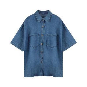 Shirts | Chambray Boxy Shirt – Womens Shirts Shirts