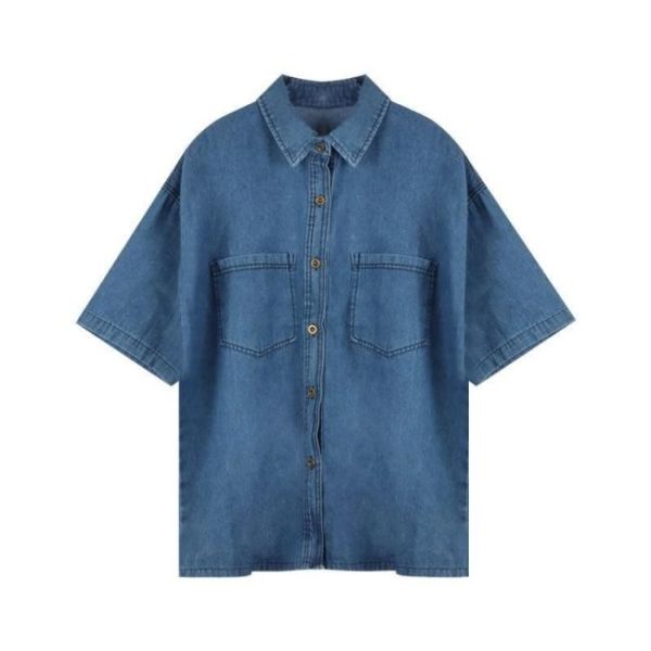 Shirts | Chambray Boxy Shirt – Womens Shirts Shirts