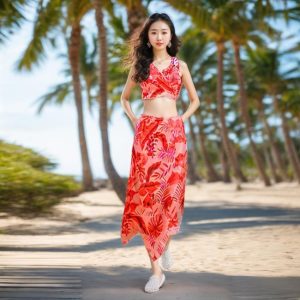 Skirts | Palm Print Tiered Midi Skirt – Womens Skirts Skirts