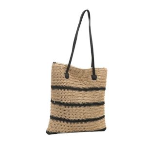 Tote Bags | Mara Coral Stripe Crochet Tote Bag – Womens Tote Bags Tote Bags