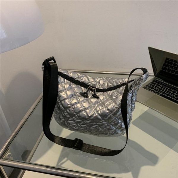 Work Bags | Silver Metallic Quilted Laptop Case – Womens Laptop Bags Laptop Bags