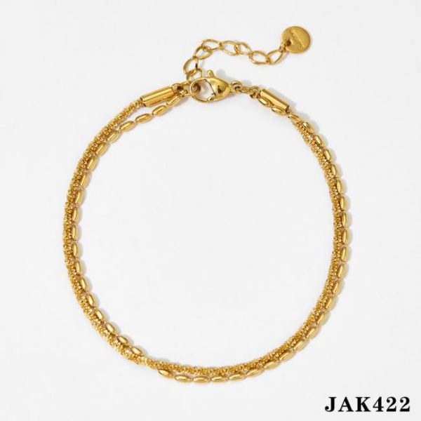 Anklets | Lara Interest Chain Layered Plated Anklet – Womens Anklets