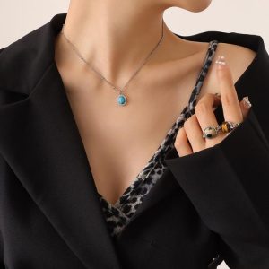 Necklaces | Sarai Jade Silver Layered Pendant Necklace – Womens Necklaces Necklaces