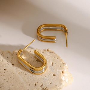 Earrings | Georgiana Perspex Ball Oval Tone Stud Earrings – Womens Earrings Earrings